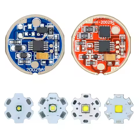 High Quality LED Torch Constant Current Driver + Lamp Bead Set DC4.4V 16.7mm 3W 5W 10W 18W XHP50 XML