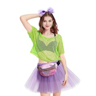 FUNPARTY 80s Party Costume Party Halloween Disco Costume Accessories Set