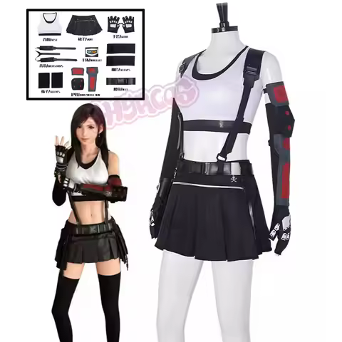 Game Final Fantasy VII Remake Tifa Cosplay Costume Standard Version Adult Women Girls Halloween Carn