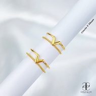 [Gold &amp; Co]New Ring Emas 916 Cincin V Shape Gold 916 Emas Tulen