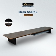 DESKSPACE ชั้นวางมอนิเตอร์ Desk Shelf ไม้แท้ 2 ขนาด มีชั้นจัดเก็บของ โต๊ะทำงานเป็นระเบียบ