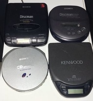 （壞機）Sony Discman 3部（D-33,D340,G protection)，線控耳筒 + 1部Kenwood discman (不散賣）