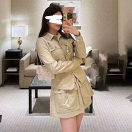 CC women 36-40  26P beige jacket shorts 女士小香風 春夏 米色工裝外套 短褲@celefashion