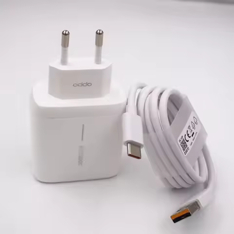 OPPO 65W Charger Supervooc EU Fast Charging Adapter For OPPO A60 A79 A80 A3X F27 K12X Find N2 N3 Ren