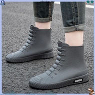 Shimano Waterproof Rain Boots for Men Rubber Shoes Fishing Husband Galoshes PVC Ankle Water Boots Ma