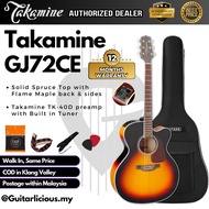 Takamine GJ72CE Solid Spruce Top Jumbo Cutaway Acoustic-Electric Guitar w TK-40D EQ - Brown Sunburst