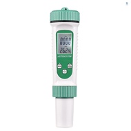 Digital Water Quality Tester 6 in 1 Multifunction Water Quality Monitor PH/ EC/ TDS/ SALT/ S.G/ Temperature Portable Testing Meter Analyzer for Drinking Water Aquarium Hydroponics