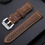 Vintage First Layer Cowhide Leather Strap Fits  SUBMERSIBLE PAM 20222426MM Men Watch Strap Watch celet Accessories