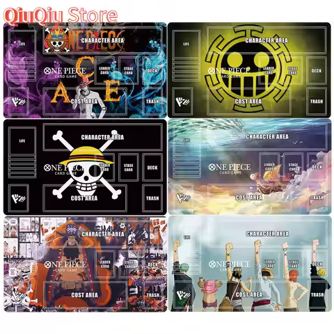 600X350X2mm One Piece Luffy Portgasd Ace Card Battle Table Mat Opcg Single Player Board Game Card Ba