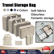 【READY STOCK】Luggage Organiser 7pcs Travel Storage Bag Luggage Organizers Foldable Portable Waterproof Travel Bag