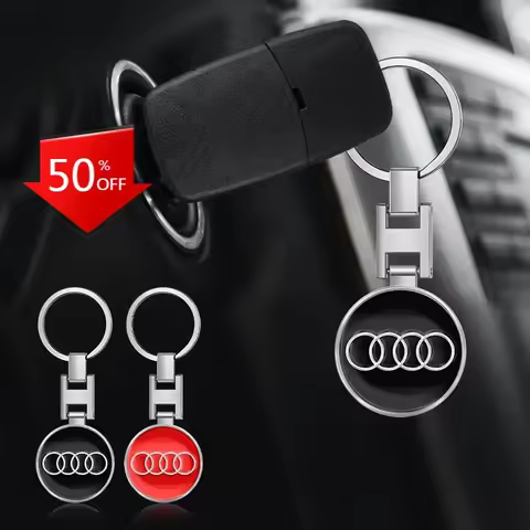 Premium Metal Car Keychain Emblems Wear-Resistant Auto Key Holde For Audi A4 A3 A5 A6 A7 A8 Q3 Q5 Q7