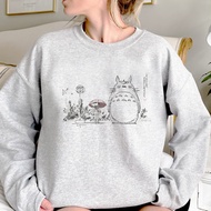 Studio Ghibli hoodies women anime Fleece vintage clothes sweater female 90s Pullover