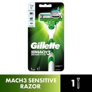 GILLETTE Mach3 Sensitive Razor 1s & GILLETTE Mach3 Sensitive Blades 4s