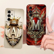 For Samsung Galaxy M14 5G Case Cover Luxury A-Z Letters 2D Painted Silicone Casing SM-M146B SM-M146B