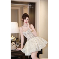 Diora - Luxurious party dress - Lace two-piece flared dress - 1994 STORE