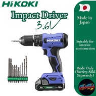 [HiKOKI] 3.6V Cordless Driver Drill with Rechargeable 1.5Ah Lithium-Ion Battery