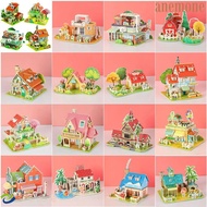 ANEMONE Building 3D Puzzle, 3D Puzzle Paper Jigsaw DIY House Model Puzzle, 3D Puzzle Handmade DIY As