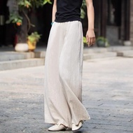 Cotton and Linen Pant for Women Plus Size Korean Style Fashion Causal High-waist Long Pants