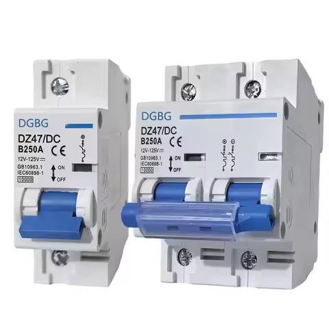 1P 2P DC Circuit Breaker 12V 24V 36V 48V 60V 72V 96V 120V Solar Cells RV Battery Empty Switch 100A 1