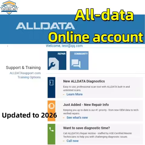 2026 Newest Alldata Online Account Updating US and EU Version Repair Online Data Can Printed