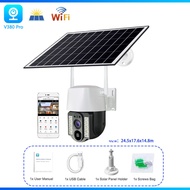 V380 Pro กล้องวงจรปิด wifi โซล่าเซลล์ กล้อง สมาร์ท 4G SIM กล้องวงจรปิดไร้สาย ดูสามหน้าจอและสามเลนส์ใ