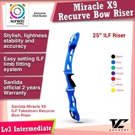 V Club Archery Sanlida Miracle X9 Target Recurve Riser  - ILF Limb Fitting - Aluminium Alloy - RH - 