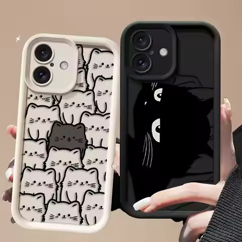 Funny Black Cartoon Cat Cover Phone Case For HONOR 8X 9X X7 X9 Y7A 10I 20 50 SE 70 90 200 300 400 MA