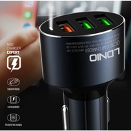 LDNIO C703Q 3 USB Ports QC3.0 Car Charger with USB Cable