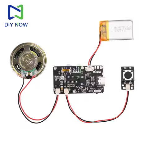 GC03 Voice Player Board With Speaker for DIY Card Gift Christmas Recordable Sound Module 8M MP3 Butt