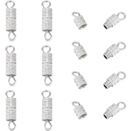UNICRAFTALE 10Pcs Screw Twist Clasps Barrel Screw Clasps Stainless Steel Screws Claps Screws Type Co