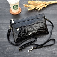 bag woman shoulder bag woman Crocodile-Embossed Large-Face Crossbody Bag