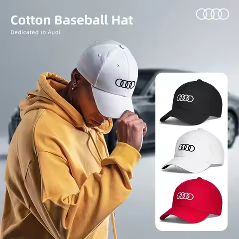 Car Logo Cotton Adjustable Baseball Hat Outdoor Car Accessories For Audi A3 A4 A5 S4 RS4 A5 S5 RS5 A