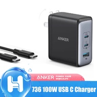 Anker 100W USB C Charger, 736 Charger (Nano Il 100W), 3-Port Fast Compact Wall Charger