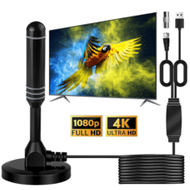 360° Remote Reception Indoor Digital TV Antenna With Magnetic Base, 2026 HDTV Antenna For Local Chan