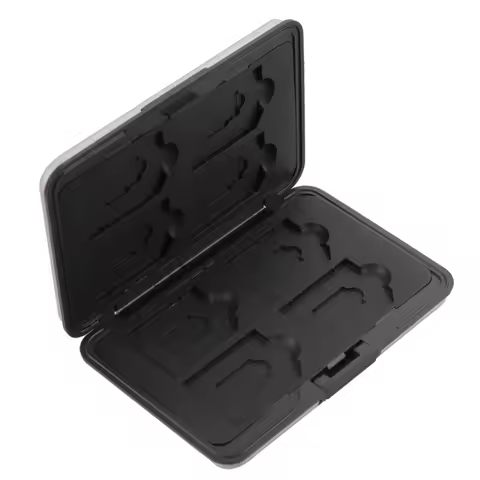 Memory Card Case Silver Micro SD Card Holder Protector Small Aluminum Portable Memory Card Storage B