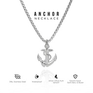 PROJECT NINETYSEVEN - ANCHOR Necklace - Men's Necklace PendantWanita Anti-Rustjangkar