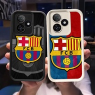 Q-11 FC-Barcelona Black white Case for Realme Note 50 Narzo C55 C51 C63 N63 N53 C53 N55 C51S