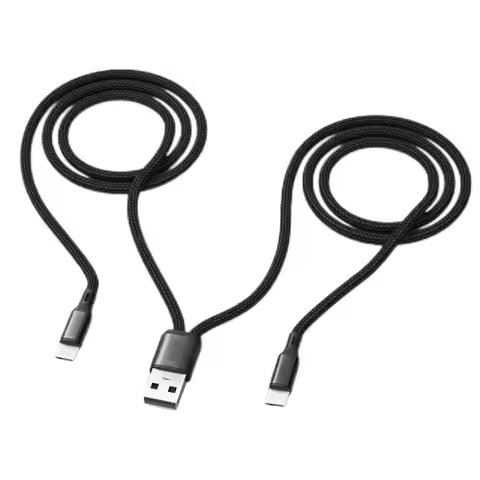 USB 2.0 Type-A Male 2 In 1 Double Type C Cable DC 5V 2.5A For Type-c Multi-function 2 in 1 Charging 