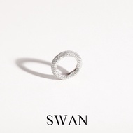 SWAN - Pave Ring ii แหวนเงินแท้ ฝังเพชรคิวบิกเซอร์โคเนีย cubic zirconia