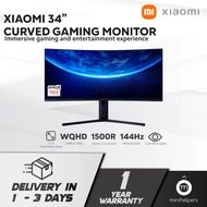 Xiaomi Mi Curved Display 34-inch Gaming Monitor, WQHD, 144Hz Refresh Rate, Flicker Free, AMD Freesync, Ready Stocks