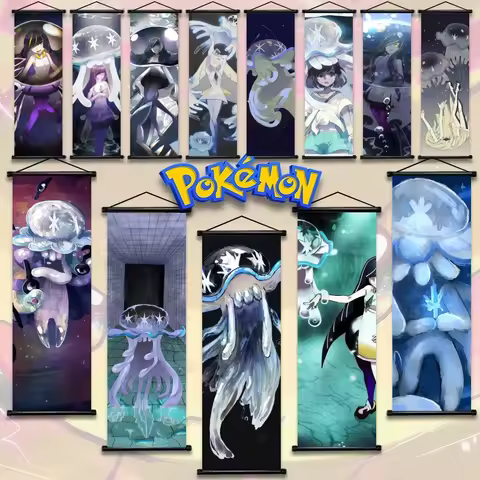 Pokémon Nihilego Hanging Scroll Posters - Otherworldly and Mysterious Anime Wall Decor for Pokémon F