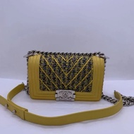 Chanel Boy 小號粗花呢皮革 Coco 鏈條包 單肩包 手提包