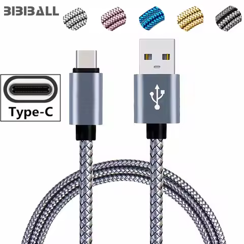 USB Type C Cable 1m 2m Long For Huawei P20 Lite Samsung Galaxy Note 8 9 A3 A5 A7 2017 S8 S10 USB-C U