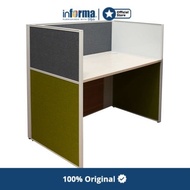 SUNON VERA MEJA KANTOR KUBIKEL 1S - IRON WOOD