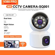 V380 Pro Wifi/4G Sim Card Dual Lens 5MP Wireless CCTV Camera 360° Connect to Cellphone Night Vision 