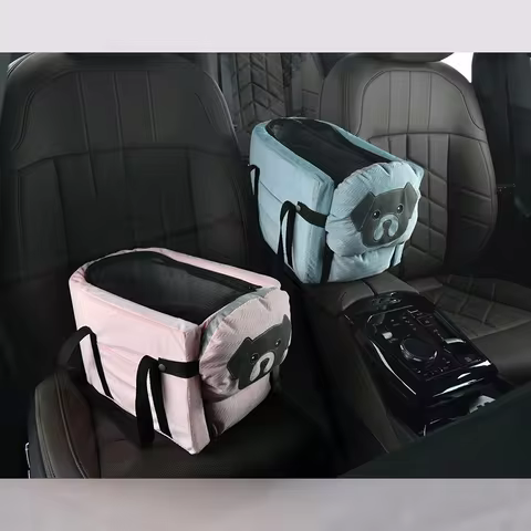 Pet Dog Cat Carrier Backpack Central Console Car Seat Travel Bag Portable Safety Booster Seat For Sm
