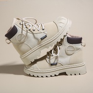 jieping Martin boots womens autumn hiking boots laceup heightening casual hiking boots