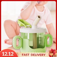 Gispark Training Cup Baby Sippy Cup 10oz/300ml Leakproof Easy to Clean Unbreakable with Straw Lids w