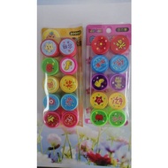 10pcs Kids Reward stamp  cartoon stamping chop Chienese comment Color ink Red Ink 2 type random