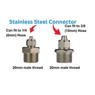 Stainless steel 1/4" and 3/8" Ro tube connector